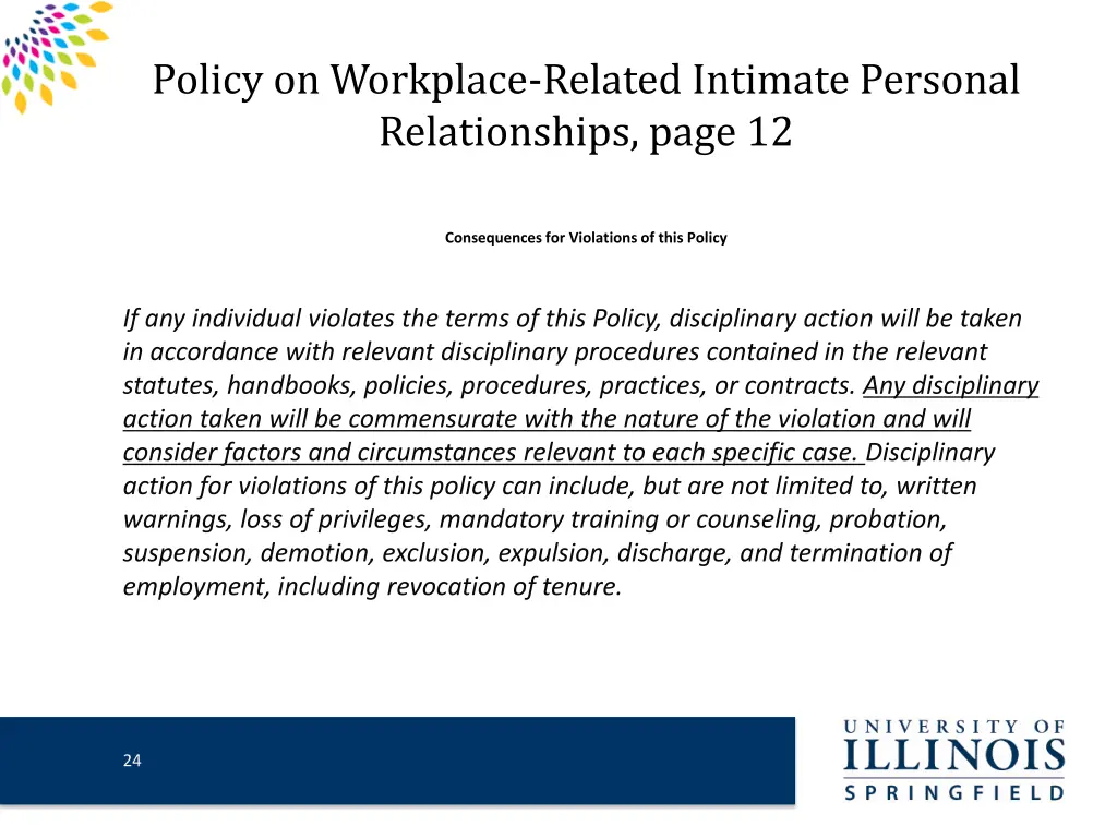 policy on workplace related intimate personal 11