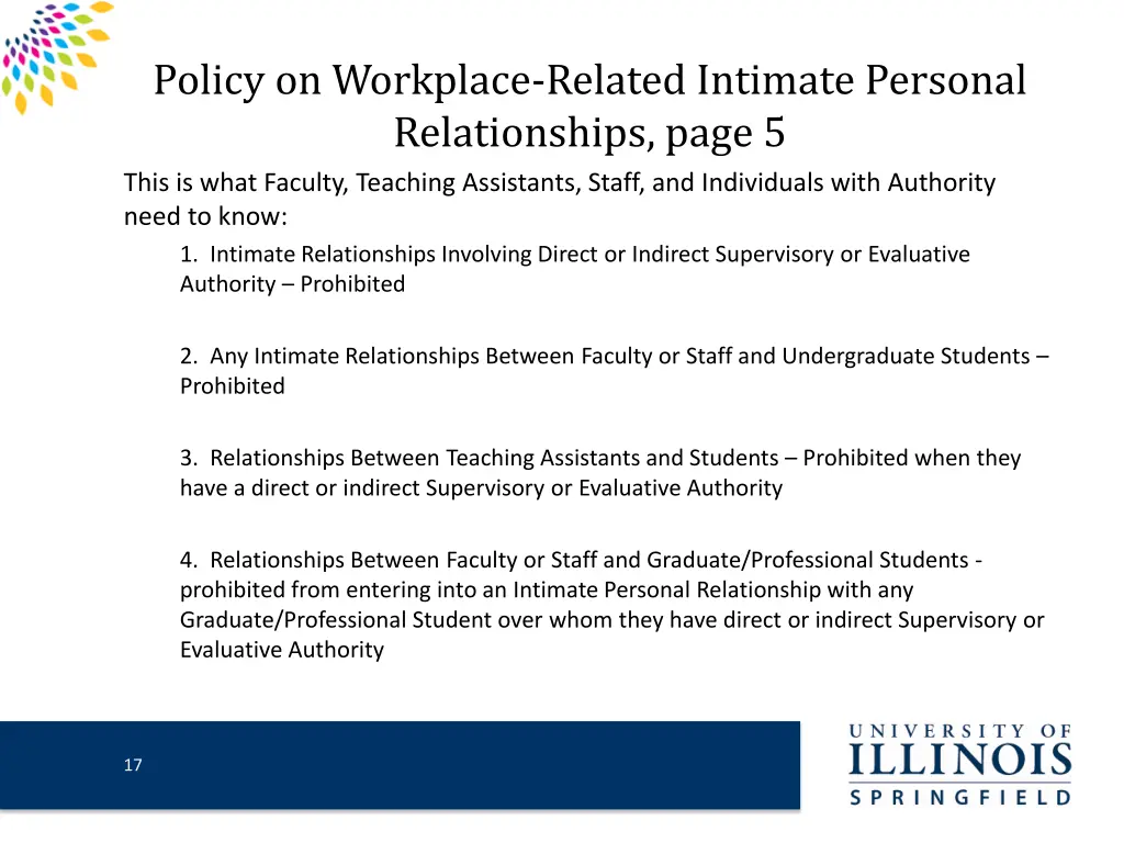 policy on workplace related intimate personal 4