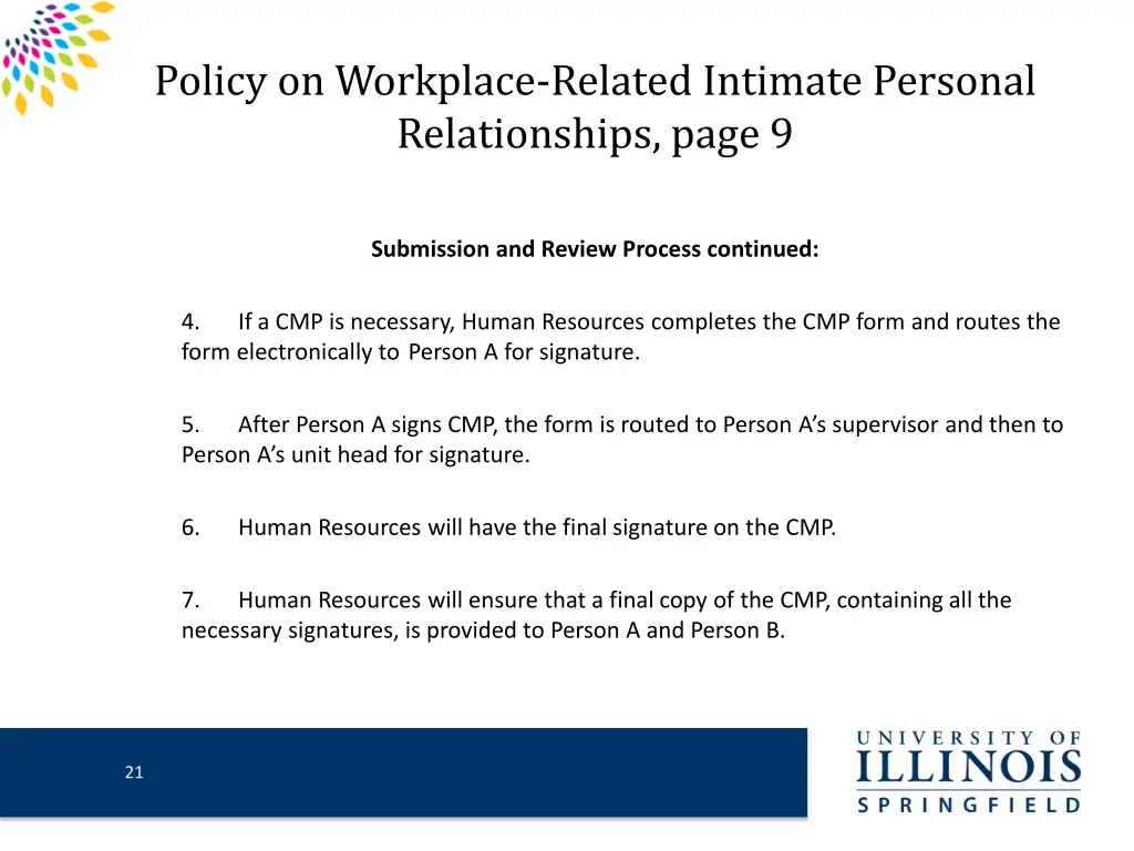 policy on workplace related intimate personal 8