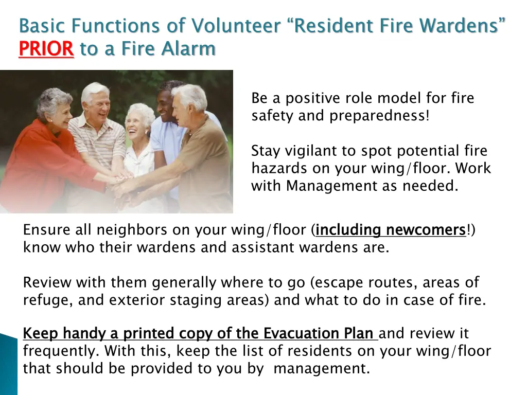 basic functions of volunteer resident fire