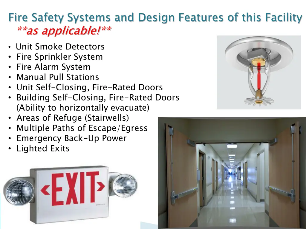 fire safety systems and design features of this