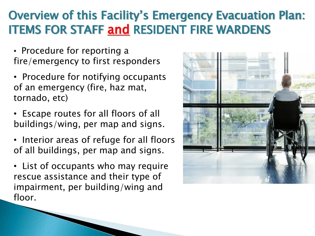 overview of this facility s emergency evacuation 1