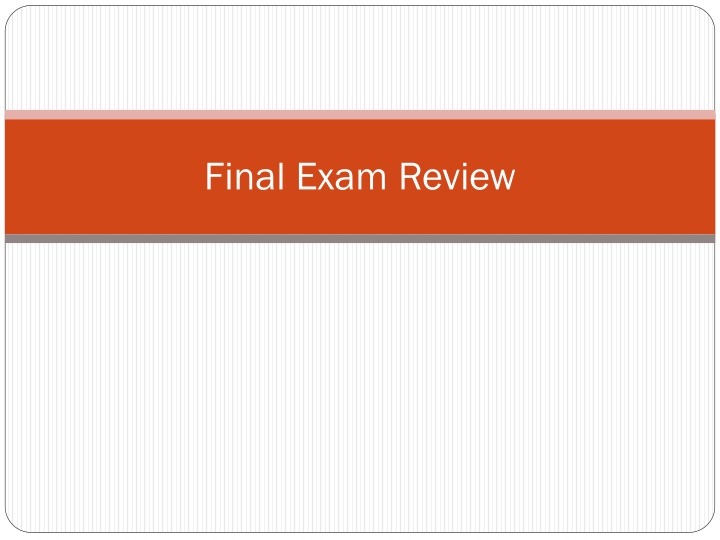 final exam review