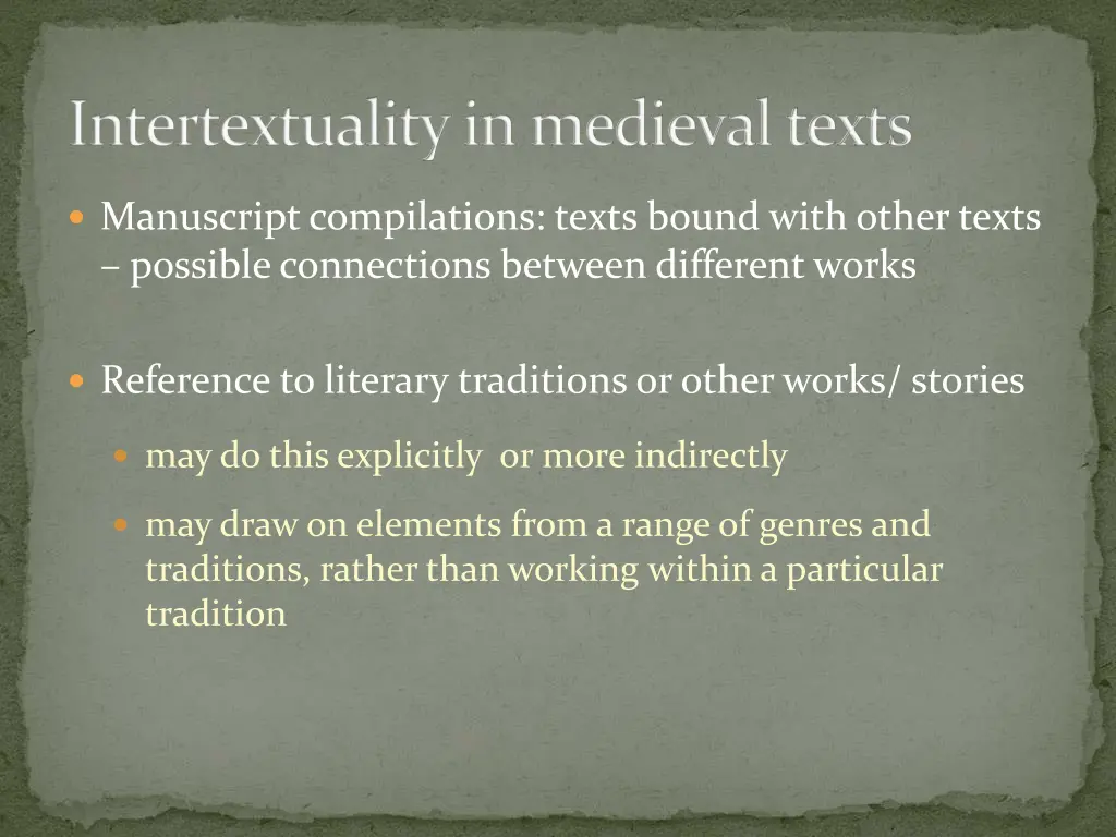 intertextuality in medieval texts