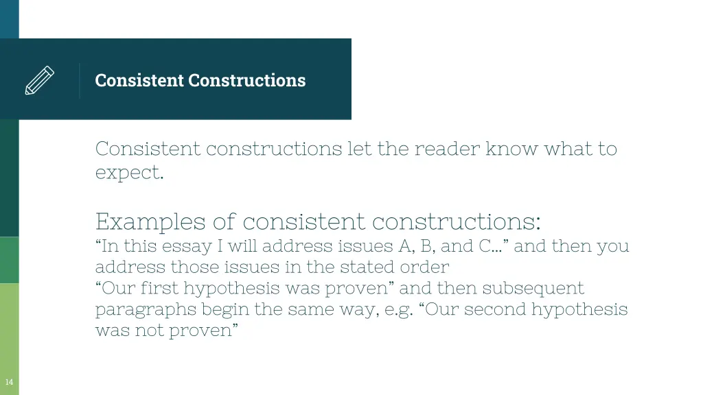 consistent constructions