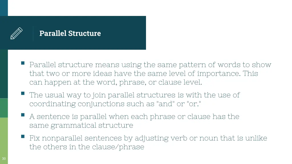 parallel structure