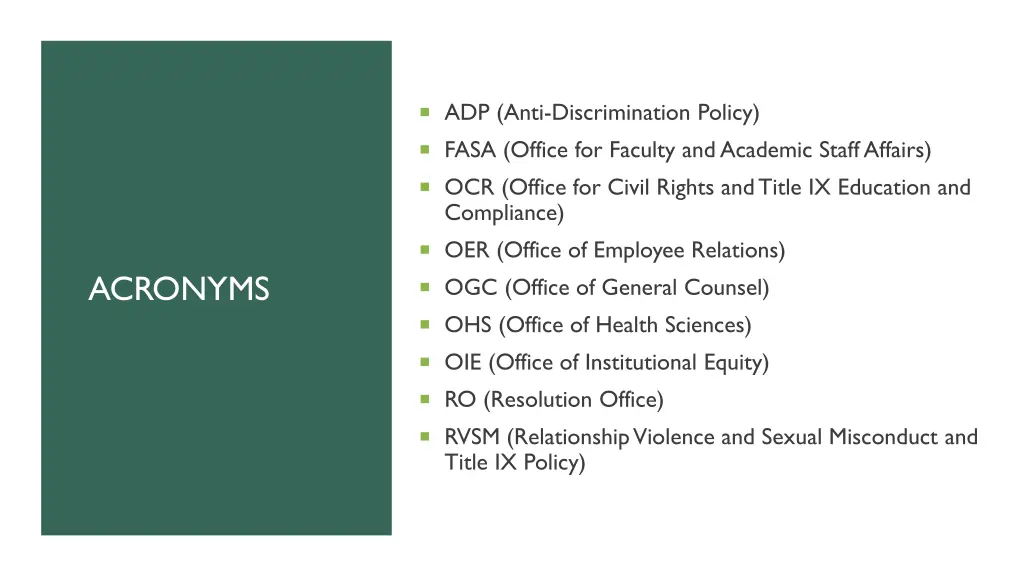 adp anti discrimination policy fasa office