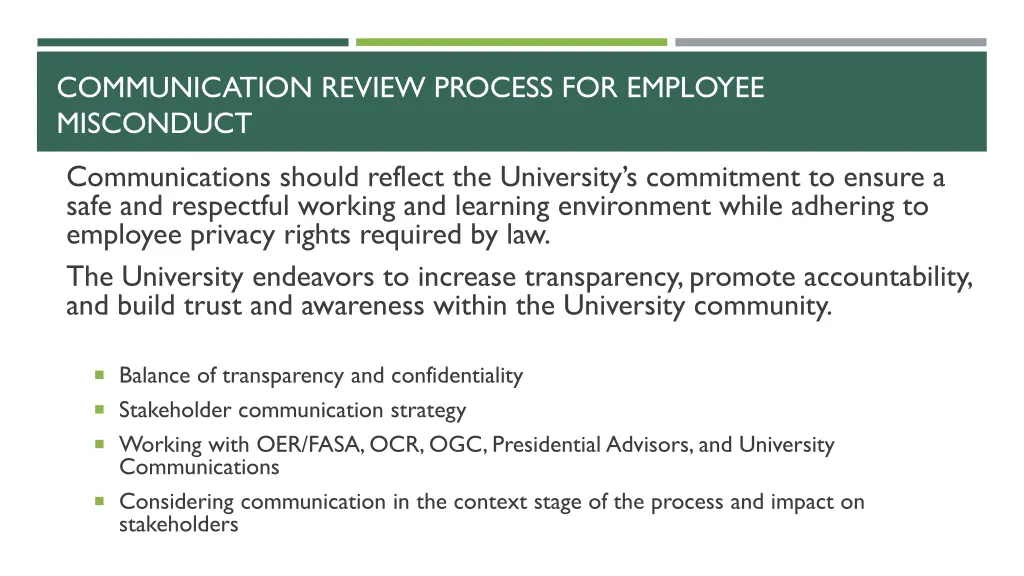 communication review process for employee