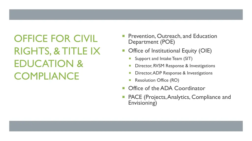 office for civil rights title ix education