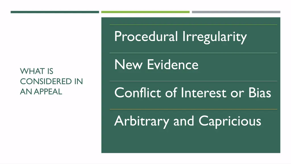 procedural irregularity