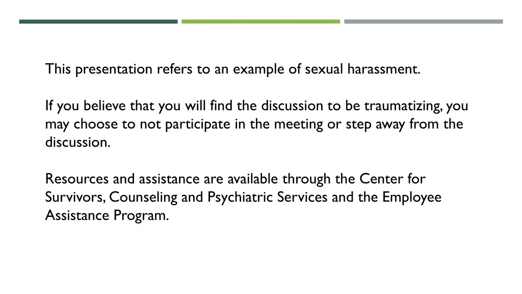 this presentation refers to an example of sexual