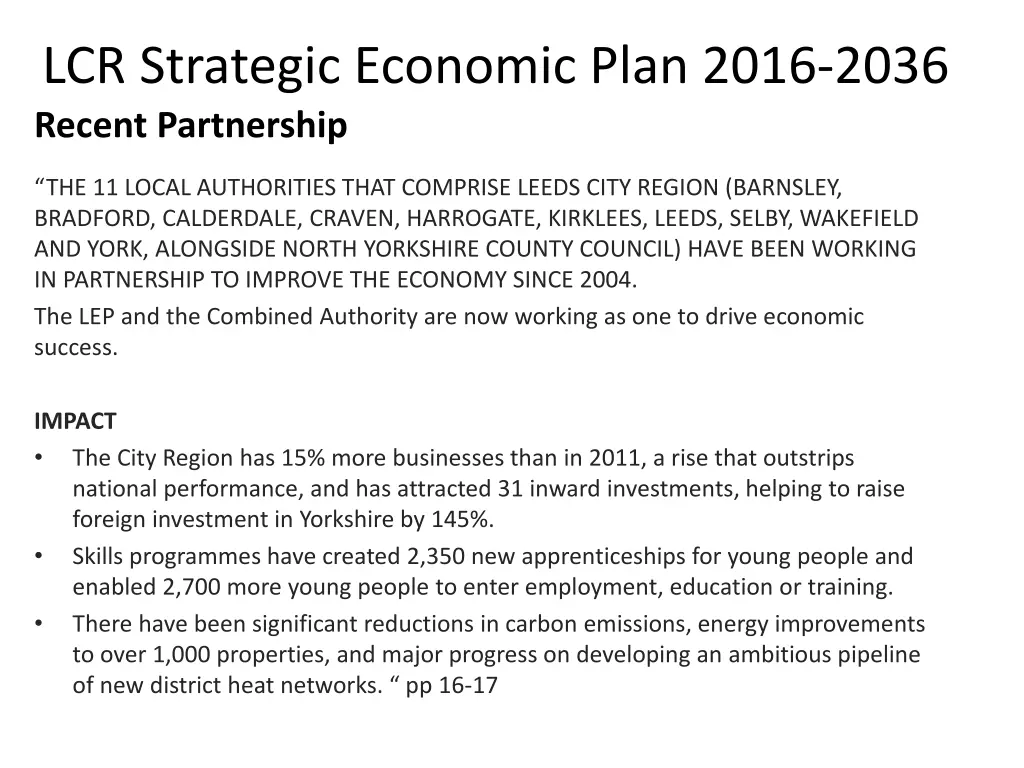 lcr strategic economic plan 2016 2036 recent