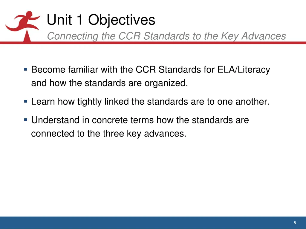 unit 1 objectives connecting the ccr standards