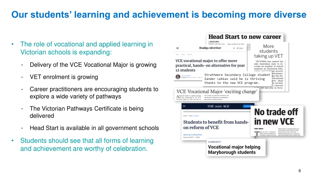 our students learning and achievement is becoming