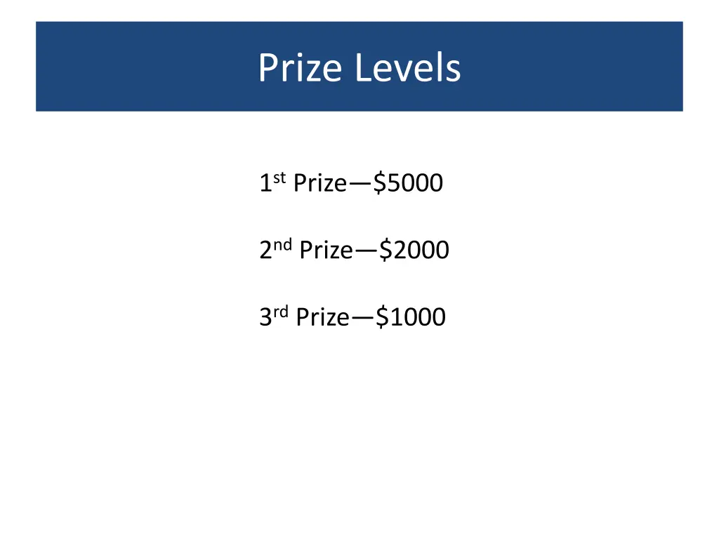 prize levels