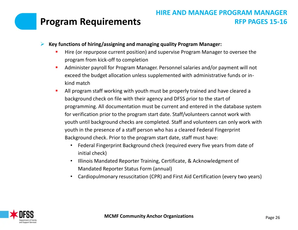 hire and manage program manager 1