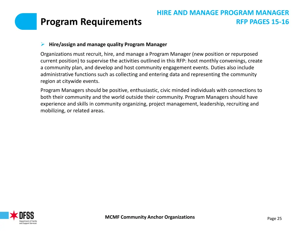 hire and manage program manager