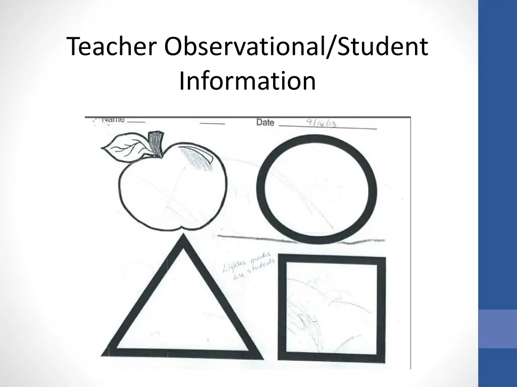 teacher observational student information