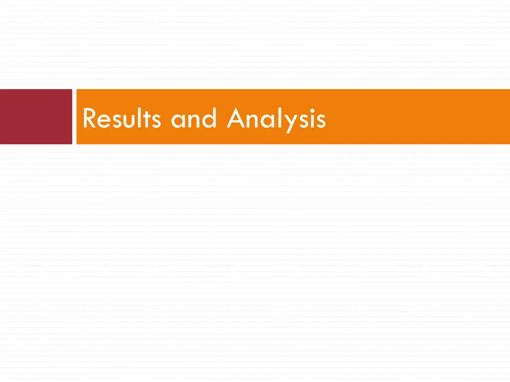 results and analysis