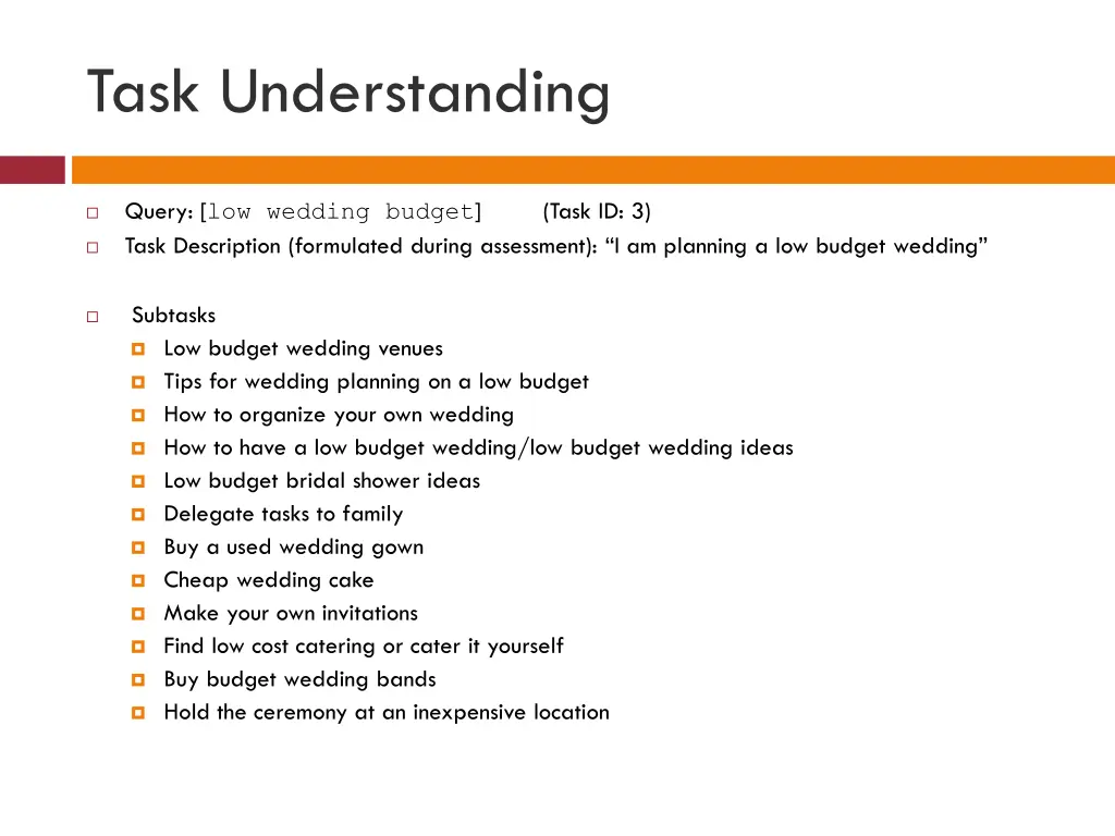 task understanding