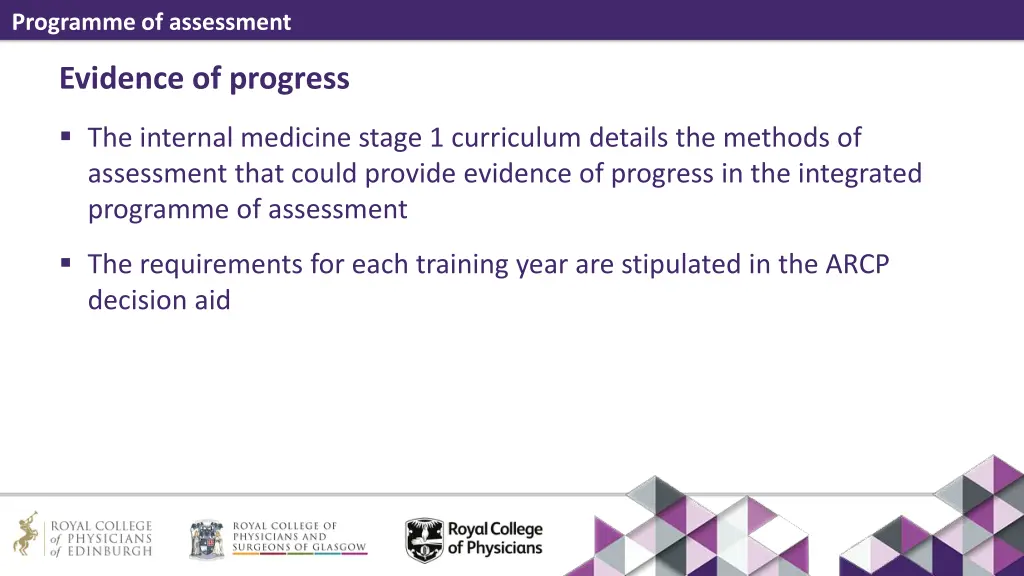 programme of assessment 12