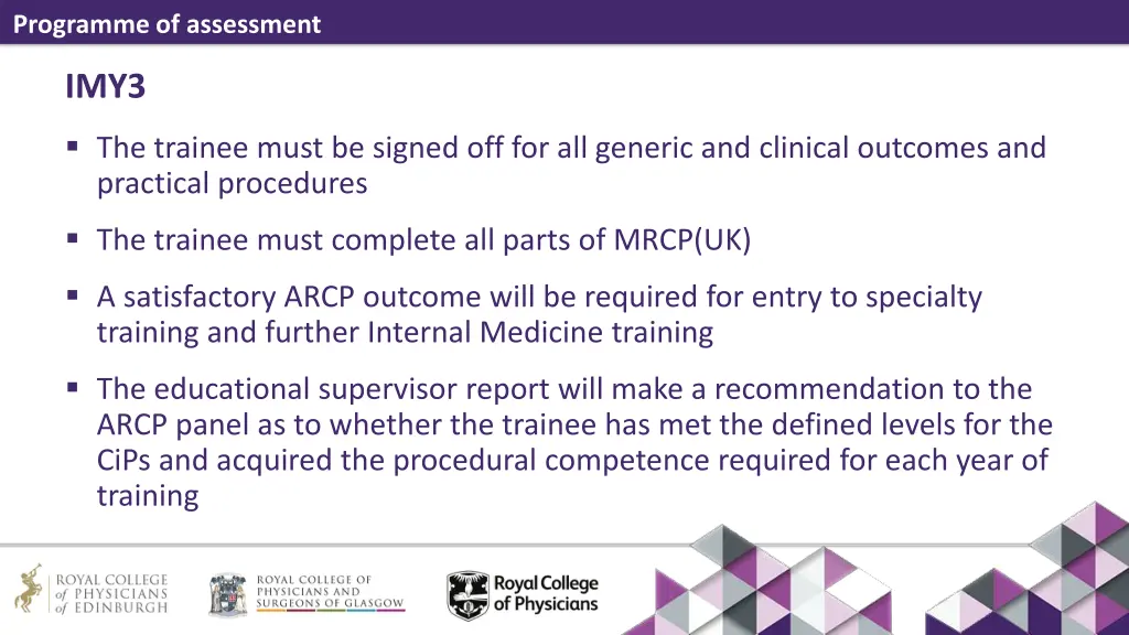 programme of assessment 22