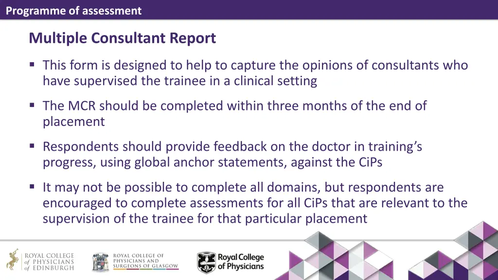 programme of assessment 5