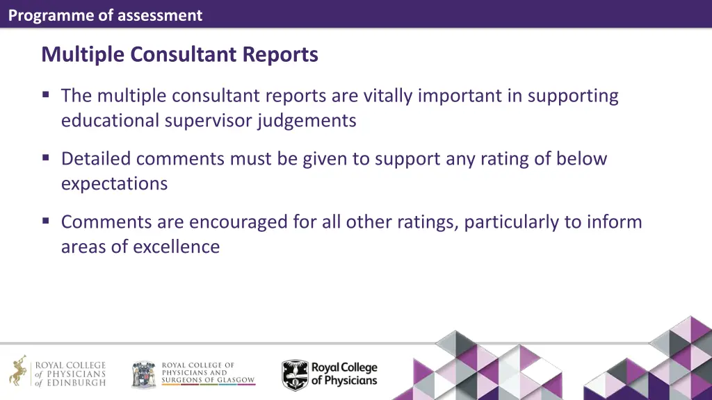 programme of assessment 6