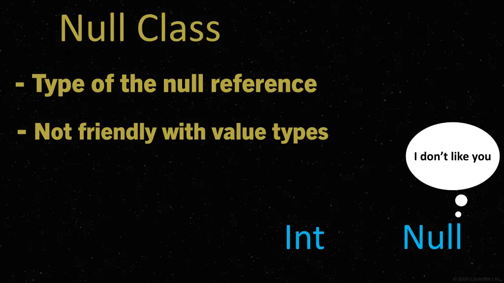 null class type of the null reference