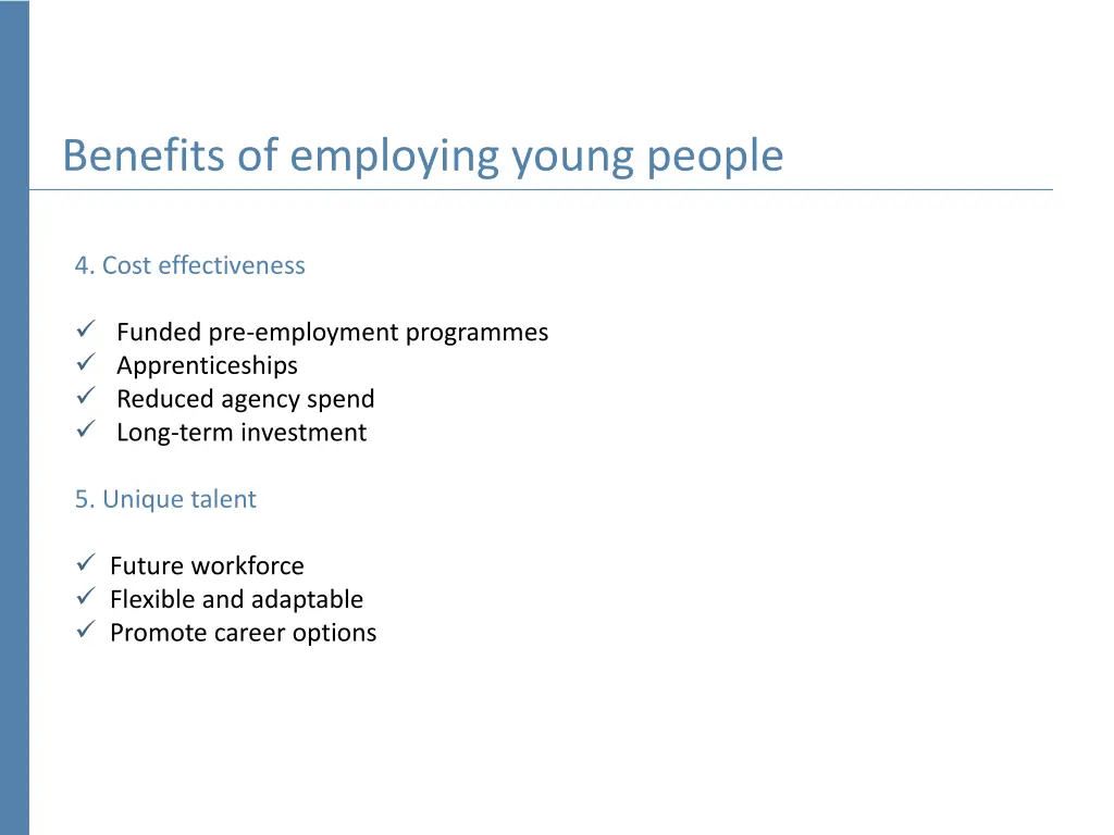 benefits of employing young people 1