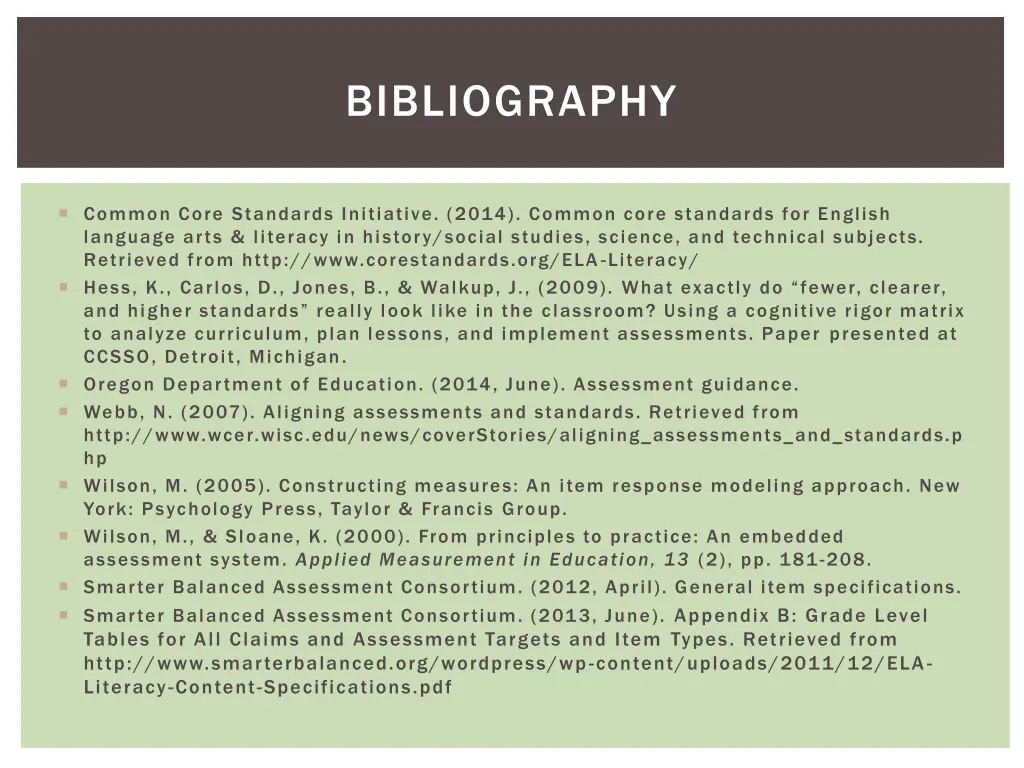 bibliography