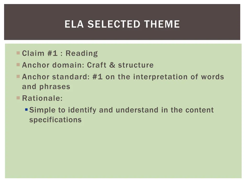 ela selected theme