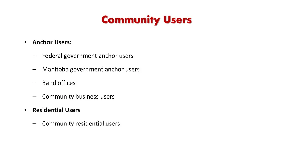 community users