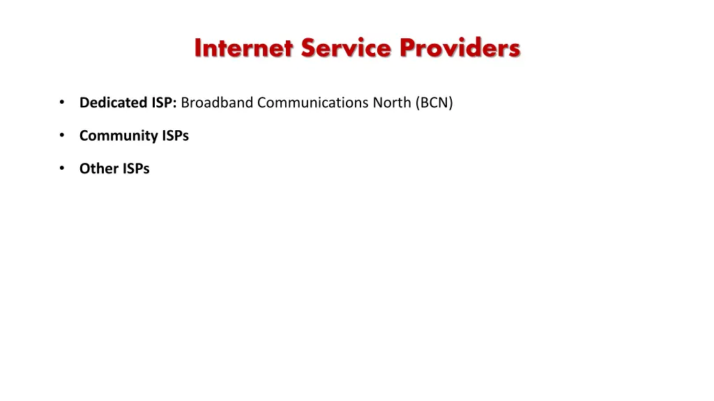 internet service providers