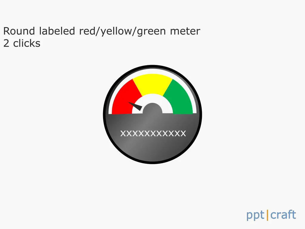 round labeled red yellow green meter 2 clicks