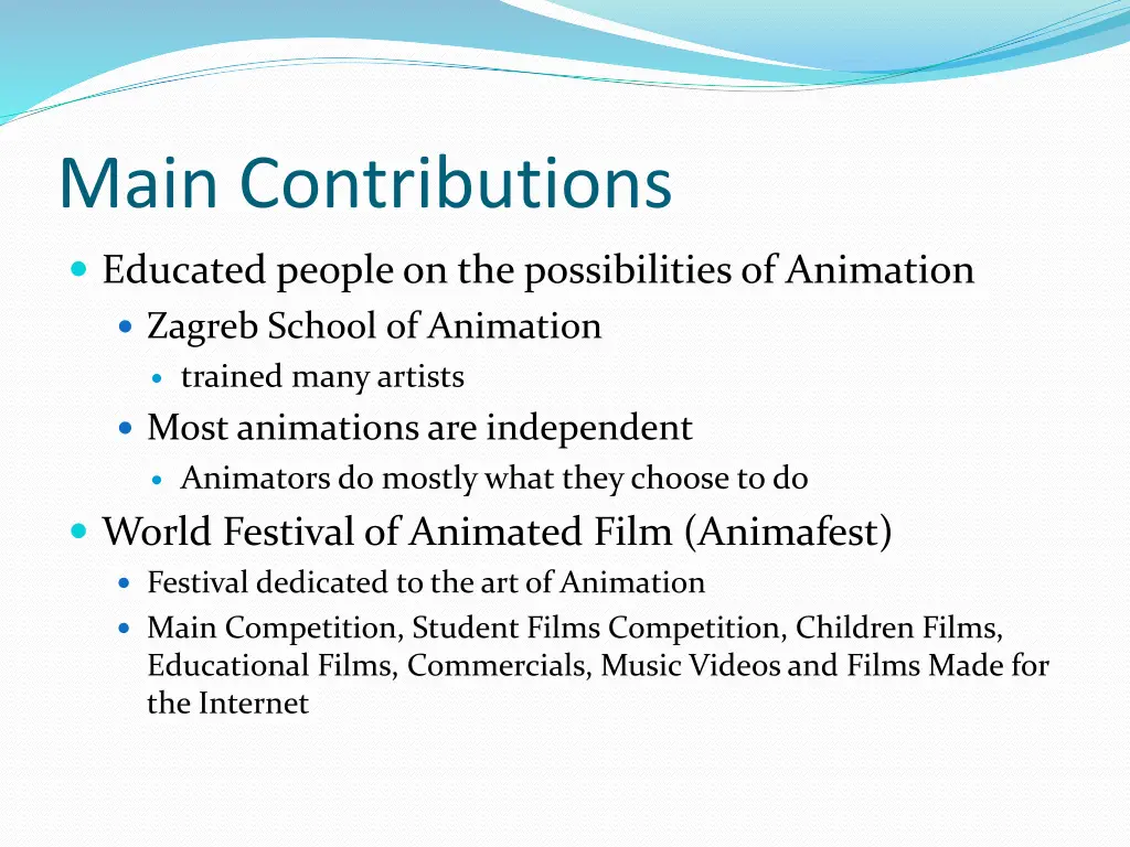 main contributions