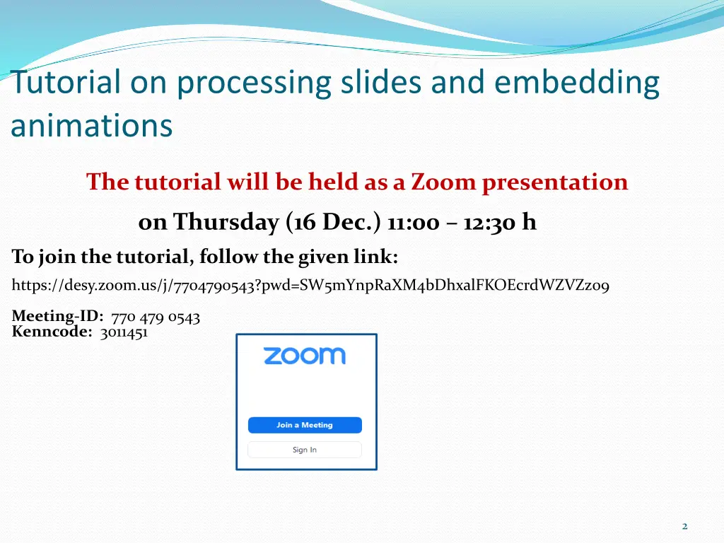 tutorial on processing slides and embedding