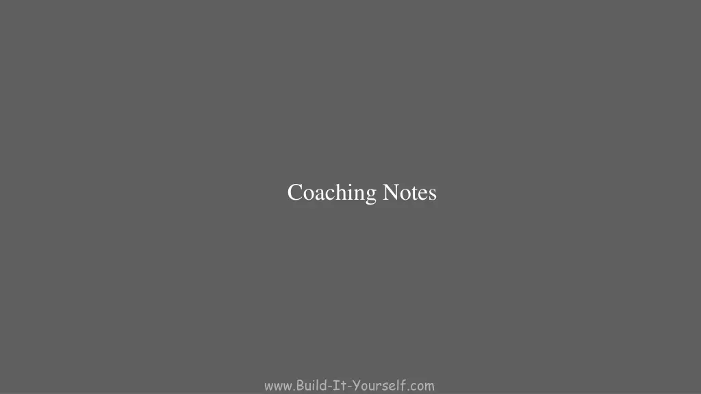 coaching notes