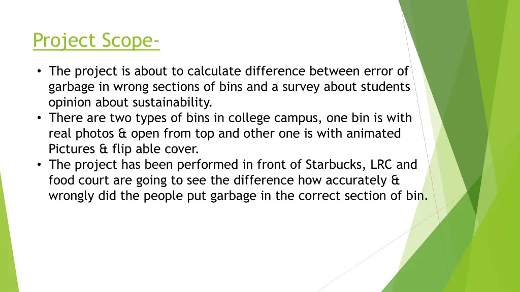 project scope