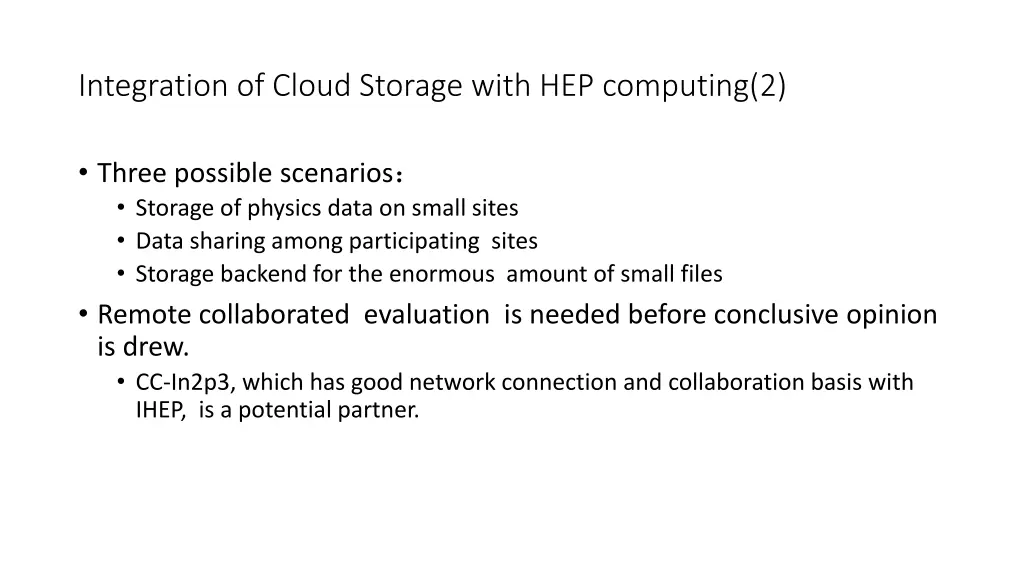 integration of cloud storage with hep computing 2