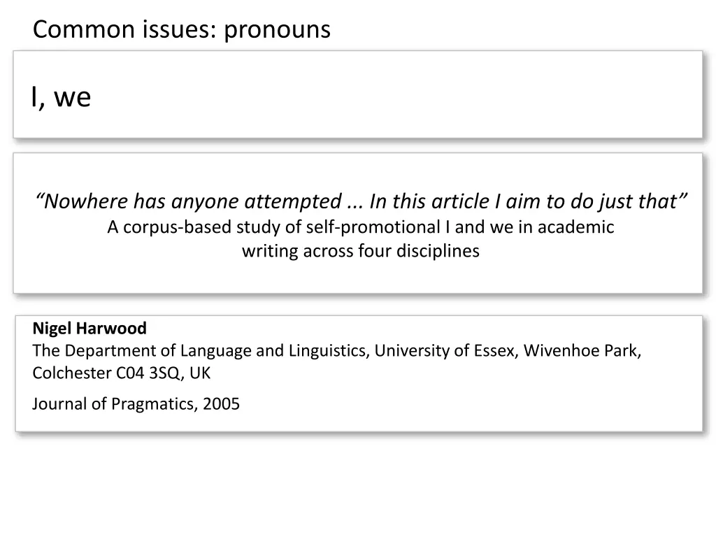 common issues pronouns 4