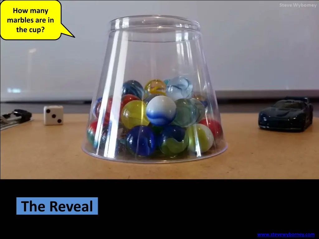 how many marbles are in the cup 1