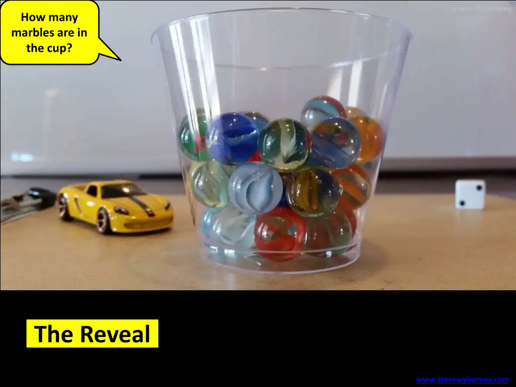 how many marbles are in the cup