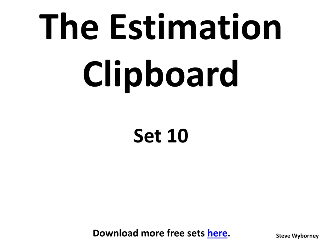 the estimation clipboard 3