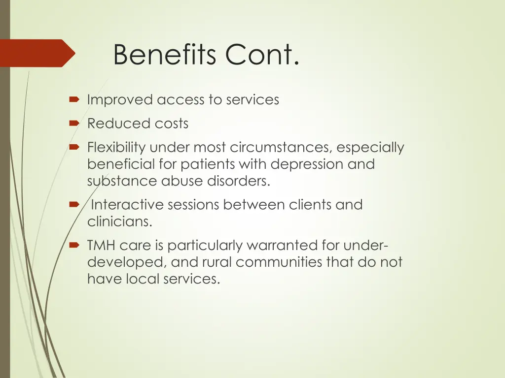 benefits cont