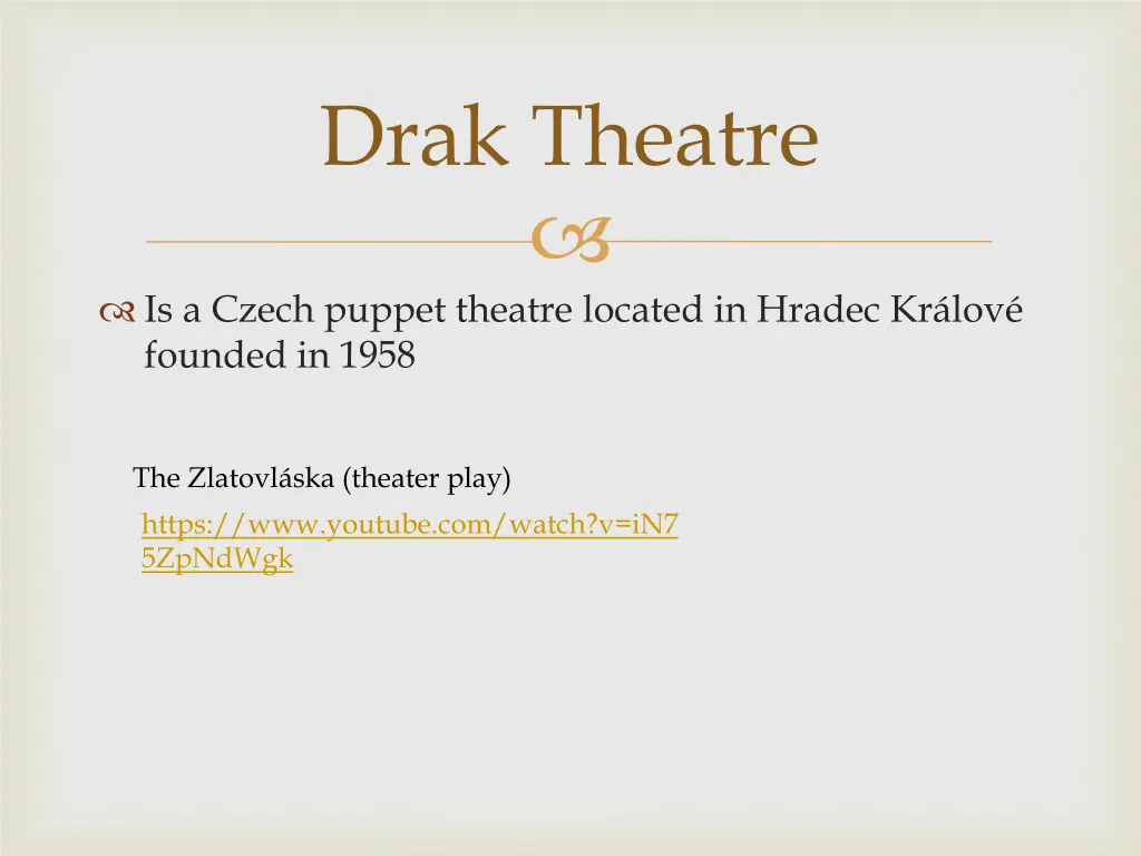 drak theatre