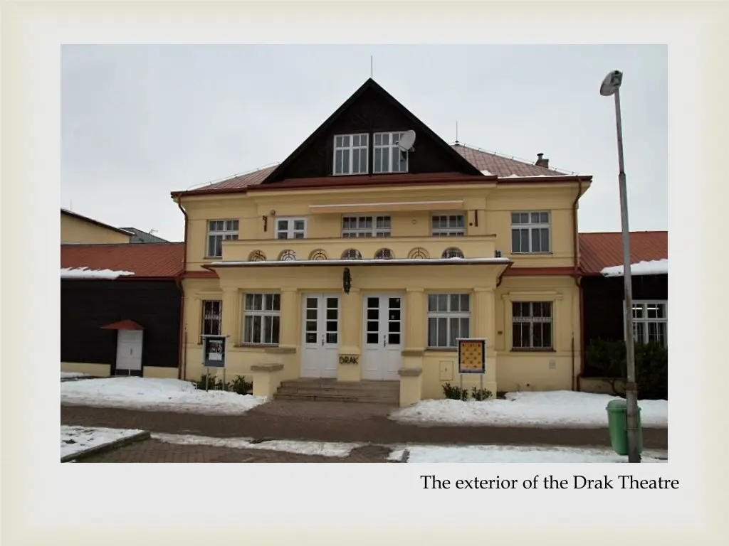 the exterior of the drak theatre