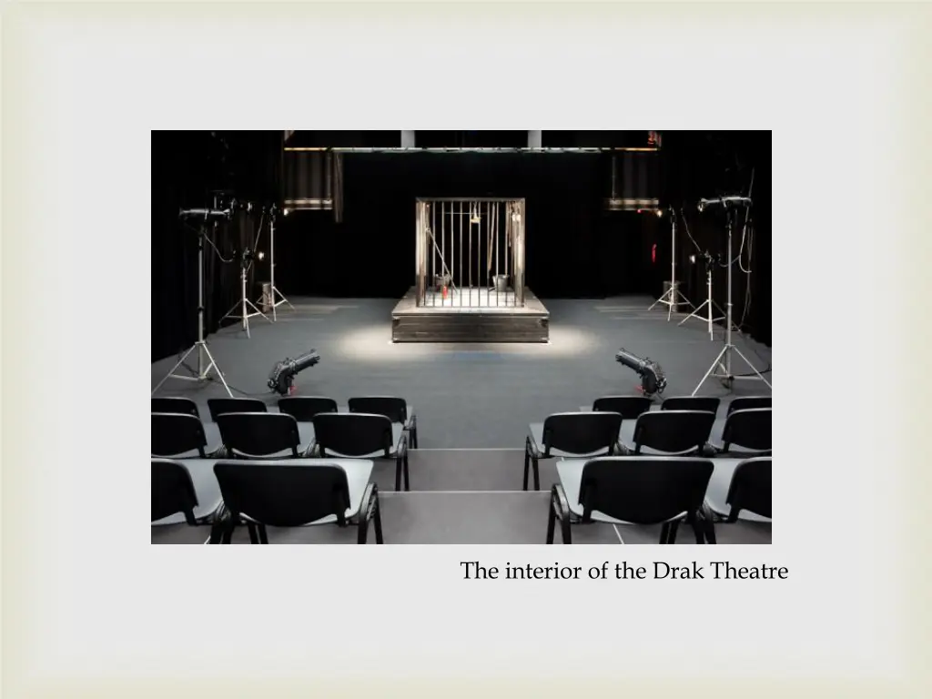 the interior of the drak theatre