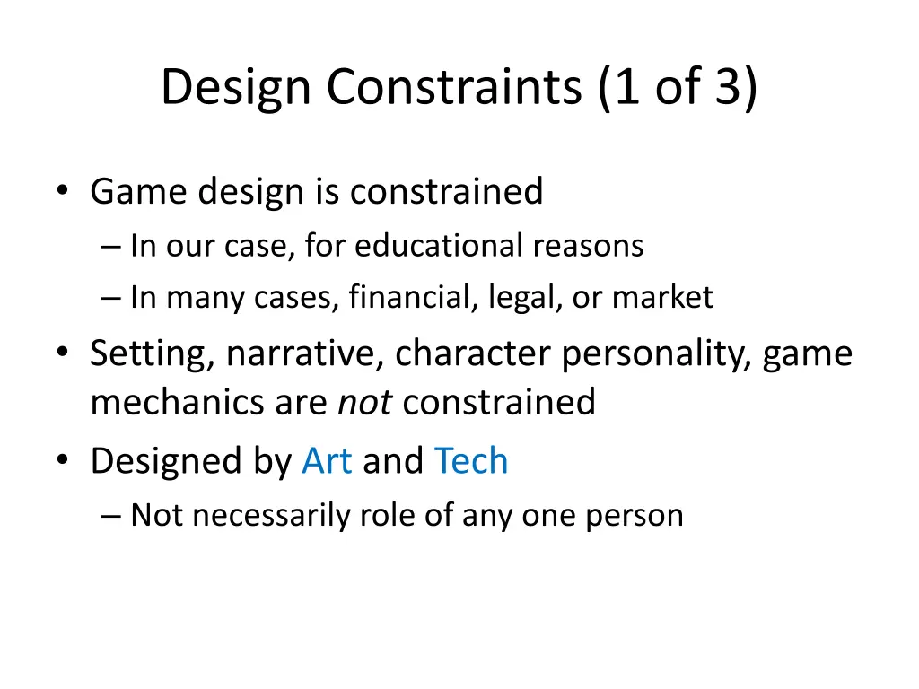 design constraints 1 of 3