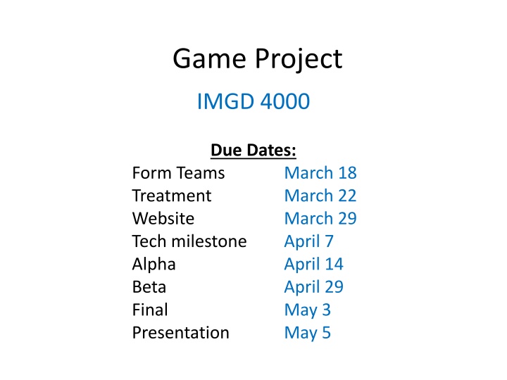 game project